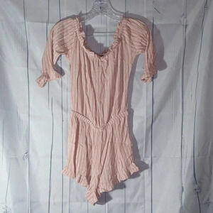 Derek Heart Off The Shoulder Milkmaid Y2K Romper
